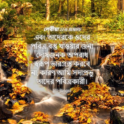 Picture 04 - লেবীয়া 22:16 BENIRV - এবং তাদেরকে ওদের - Bible Verse Picture