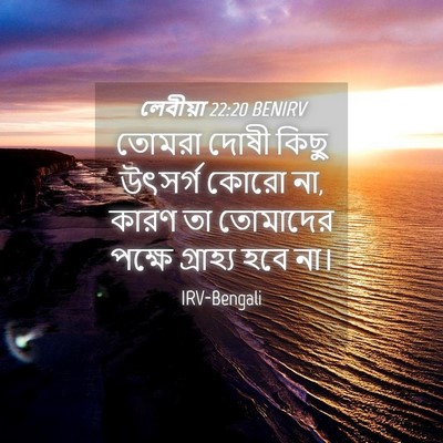 Picture 04 - লেবীয়া 22:20 BENIRV - তোমরা দোষী কিছু - Bible Verse Picture