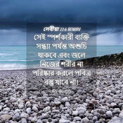 Picture 04 - লেবীয়া 22:6 BENIRV - সেই স্পর্শকারী - Bible Verse Picture