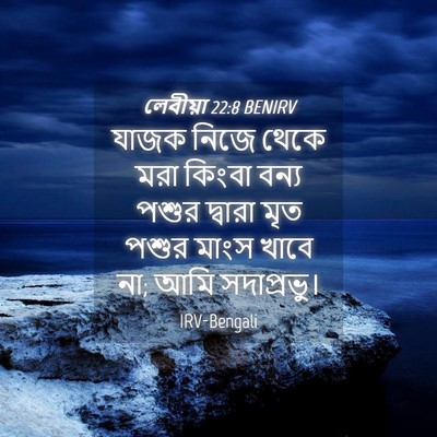 Picture 04 - লেবীয়া 22:8 BENIRV - যাজক নিজে থেকে মরা - Bible Verse Picture