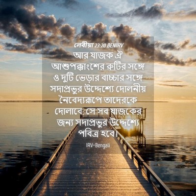 Picture 04 - লেবীয়া 23:20 BENIRV - আর যাজক ঐ - Bible Verse Picture