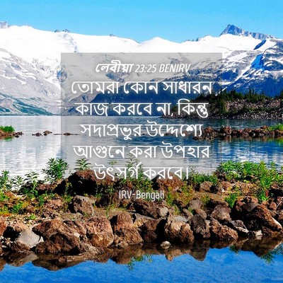 Picture 04 - লেবীয়া 23:25 BENIRV - তোমরা কোন সাধারন - Bible Verse Picture