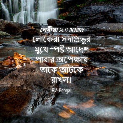 Picture 04 - লেবীয়া 24:12 BENIRV - লোকেরা সদাপ্রভুর - Bible Verse Picture