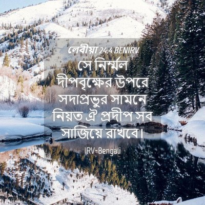 Picture 04 - লেবীয়া 24:4 BENIRV - সে নির্ম্মল - Bible Verse Picture