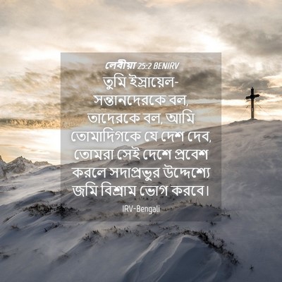 Picture 04 - লেবীয়া 25:2 BENIRV - তুমি - Bible Verse Picture