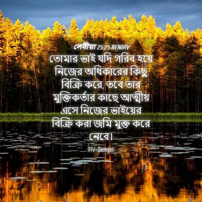 Picture 04 - লেবীয়া 25:25 BENIRV - তোমার ভাই যদি গরিব - Bible Verse Picture