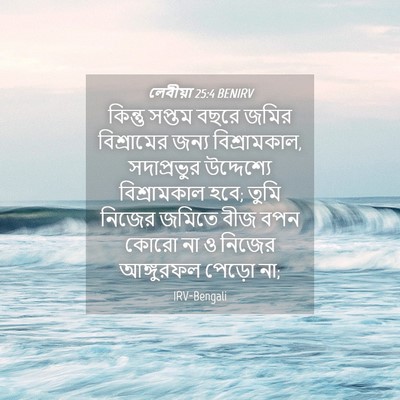 Picture 04 - লেবীয়া 25:4 BENIRV - কিন্তু সপ্তম বছরে - Bible Verse Picture