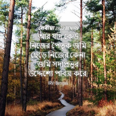 Picture 04 - লেবীয়া 27:22 BENIRV - আর যদি কেউ নিজের - Bible Verse Picture