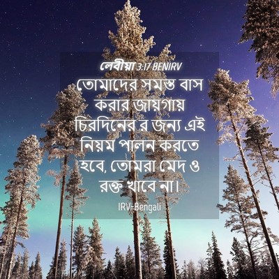 Picture 04 - লেবীয়া 3:17 BENIRV - তোমাদের সমস্ত বাস - Bible Verse Picture