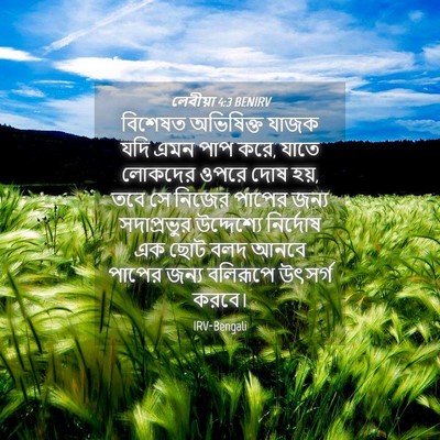 Picture 04 - লেবীয়া 4:3 BENIRV - বিশেষত অভিষিক্ত - Bible Verse Picture