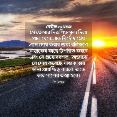 Picture 04 - লেবীয়া 5:18 BENIRV - সে তোমার নিরূপিত - Bible Verse Picture