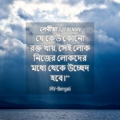 Picture 04 - লেবীয়া 7:27 BENIRV - যে কেউ কোনো রক্ত - Bible Verse Picture