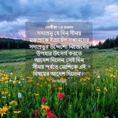Picture 04 - লেবীয়া 7:38 BENIRV - সদাপ্রভু যে দিন - Bible Verse Picture