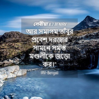 Picture 04 - লেবীয়া 8:3 BENIRV - আর সমাগম তাঁবুর - Bible Verse Picture