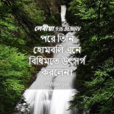 Picture 04 - লেবীয়া 9:16 BENIRV - পরে তিনি হোমবলি - Bible Verse Picture