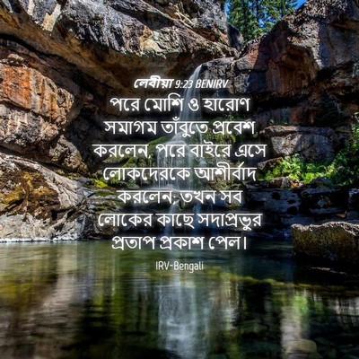 Picture 04 - লেবীয়া 9:23 BENIRV - পরে মোশি ও হারোণ - Bible Verse Picture