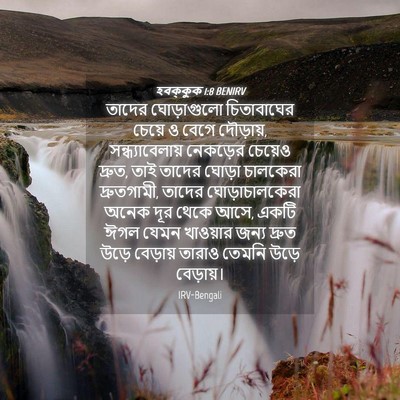 Picture 04 - হবক্কুক 1:8 BENIRV - তাদের ঘোড়াগুলো - Bible Verse Picture