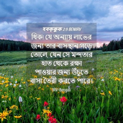 Picture 04 - হবক্কুক 2:9 BENIRV - ধিক! যে অন্যায় - Bible Verse Picture