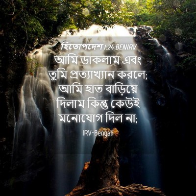 Picture 04 - হিতোপদেশ 1:24 BENIRV - আমি ডাকলাম এবং - Bible Verse Picture