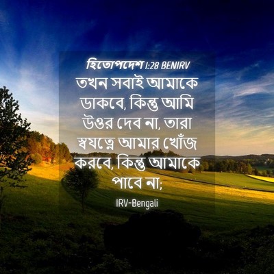 Picture 04 - হিতোপদেশ 1:28 BENIRV - তখন সবাই আমাকে - Bible Verse Picture