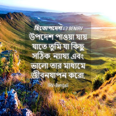 Picture 04 - হিতোপদেশ 1:3 BENIRV - উপদেশ পাওয়া যায় - Bible Verse Picture