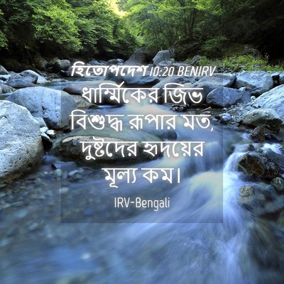 Picture 04 - হিতোপদেশ 10:20 BENIRV - ধার্ম্মিকের জিভ - Bible Verse Picture
