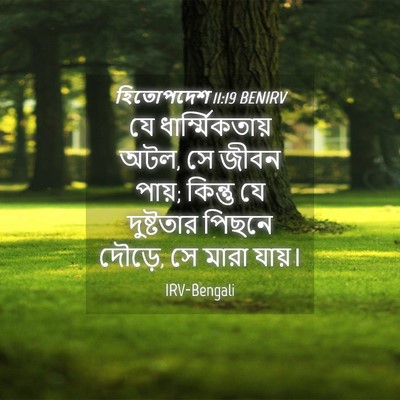 Picture 04 - হিতোপদেশ 11:19 BENIRV - যে ধার্ম্মিকতায় - Bible Verse Picture