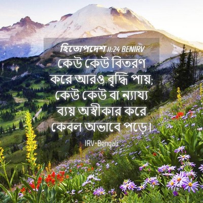 Picture 04 - হিতোপদেশ 11:24 BENIRV - কেউ কেউ বিতরণ করে - Bible Verse Picture