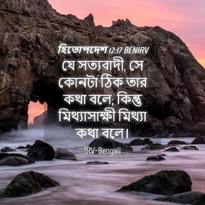 Picture 04 - হিতোপদেশ 12:17 BENIRV - যে সত্যবাদী, সে - Bible Verse Picture