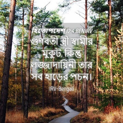 Picture 04 - হিতোপদেশ 12:4 BENIRV - গুণবতী স্ত্রী - Bible Verse Picture