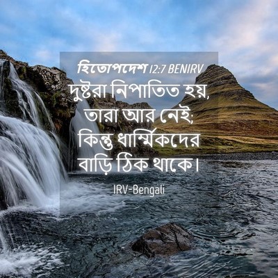 Picture 04 - হিতোপদেশ 12:7 BENIRV - দুষ্টরা নিপাতিত - Bible Verse Picture