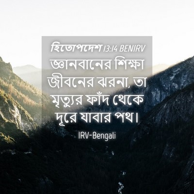 Picture 04 - হিতোপদেশ 13:14 BENIRV - জ্ঞানবানের শিক্ষা - Bible Verse Picture
