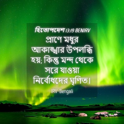 Picture 04 - হিতোপদেশ 13:19 BENIRV - প্রাণে মধুর - Bible Verse Picture