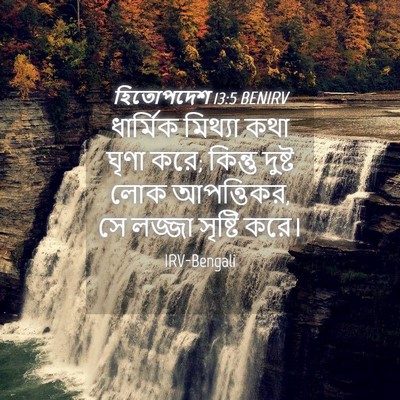 Picture 04 - হিতোপদেশ 13:5 BENIRV - ধার্মিক মিথ্যা - Bible Verse Picture