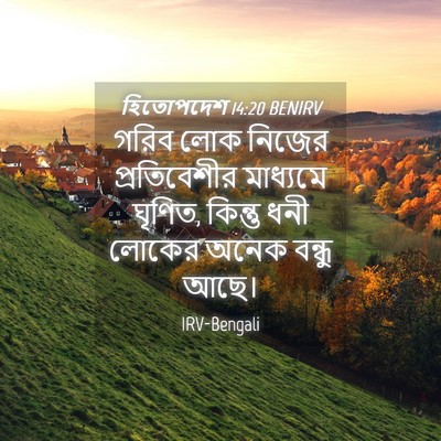 Picture 04 - হিতোপদেশ 14:20 BENIRV - গরিব লোক নিজের - Bible Verse Picture