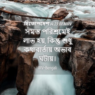 Picture 04 - হিতোপদেশ 14:23 BENIRV - সমস্ত পরিশ্রমেই - Bible Verse Picture