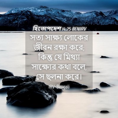 Picture 04 - হিতোপদেশ 14:25 BENIRV - সত্য সাক্ষ্য - Bible Verse Picture