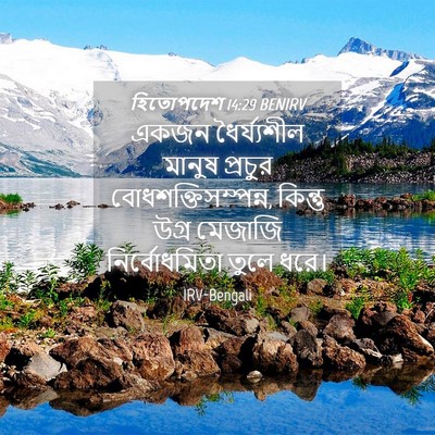 Picture 04 - হিতোপদেশ 14:29 BENIRV - একজন ধৈর্য্যশীল - Bible Verse Picture