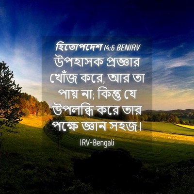Picture 04 - হিতোপদেশ 14:6 BENIRV - উপহাসক প্রজ্ঞার - Bible Verse Picture