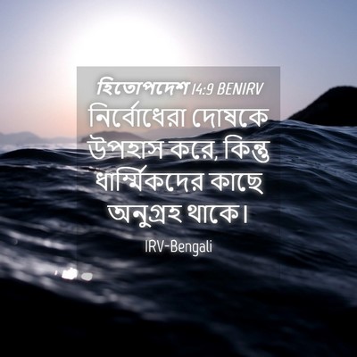 Picture 04 - হিতোপদেশ 14:9 BENIRV - নির্বোধেরা দোষকে - Bible Verse Picture