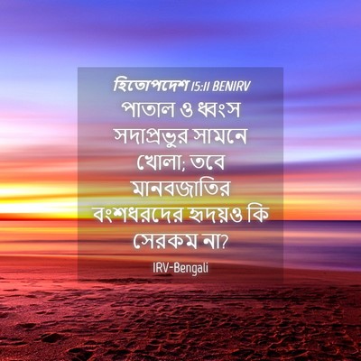 Picture 04 - হিতোপদেশ 15:11 BENIRV - পাতাল ও ধ্বংস - Bible Verse Picture
