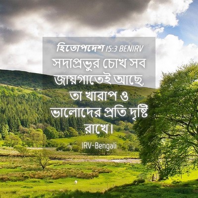 Picture 04 - হিতোপদেশ 15:3 BENIRV - সদাপ্রভুর চোখ সব - Bible Verse Picture
