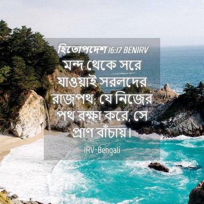 Picture 04 - হিতোপদেশ 16:17 BENIRV - মন্দ থেকে সরে - Bible Verse Picture