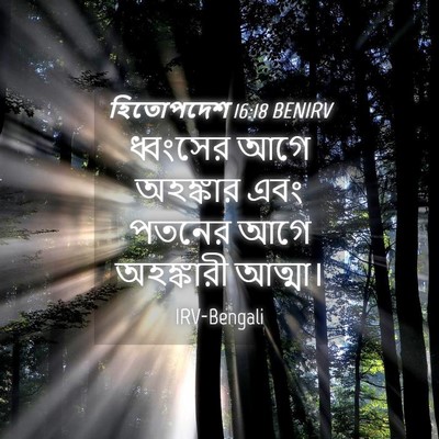 Picture 04 - হিতোপদেশ 16:18 BENIRV - ধ্বংসের আগে - Bible Verse Picture