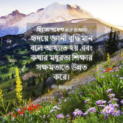 Picture 04 - হিতোপদেশ 16:21 BENIRV - হৃদয়ে জ্ঞানী - Bible Verse Picture