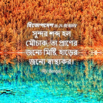 Picture 04 - হিতোপদেশ 16:24 BENIRV - সুন্দর শব্দ হল - Bible Verse Picture