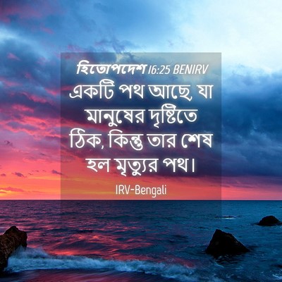 Picture 04 - হিতোপদেশ 16:25 BENIRV - একটি পথ আছে, যা - Bible Verse Picture