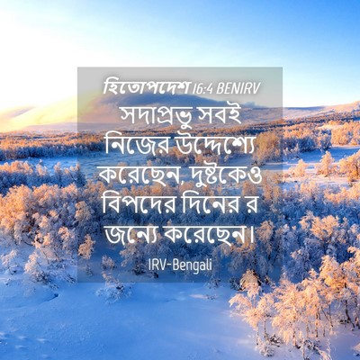 Picture 04 - হিতোপদেশ 16:4 BENIRV - সদাপ্রভু সবই - Bible Verse Picture