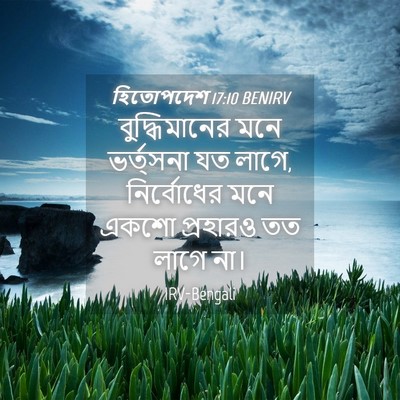 Picture 04 - হিতোপদেশ 17:10 BENIRV - বুদ্ধিমানের মনে - Bible Verse Picture