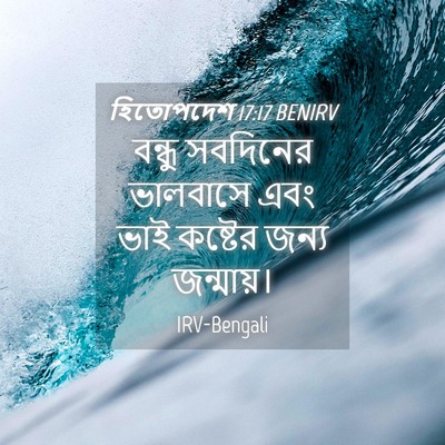 Picture 04 - হিতোপদেশ 17:17 BENIRV - বন্ধু সবদিনের - Bible Verse Picture